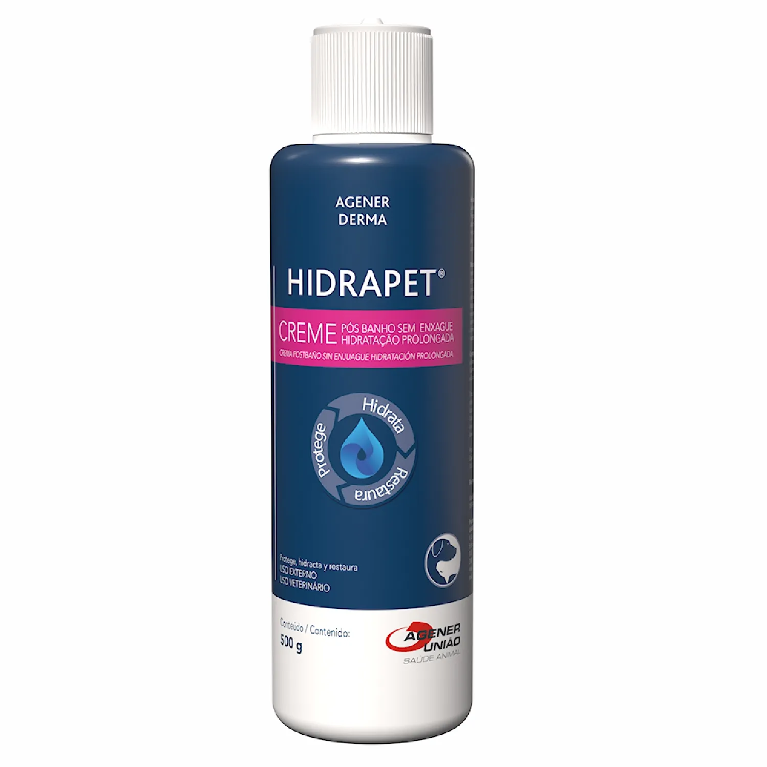 Hidrapet Creme Derma para Caes e Gatos frasco_FRENTE_500 g-02